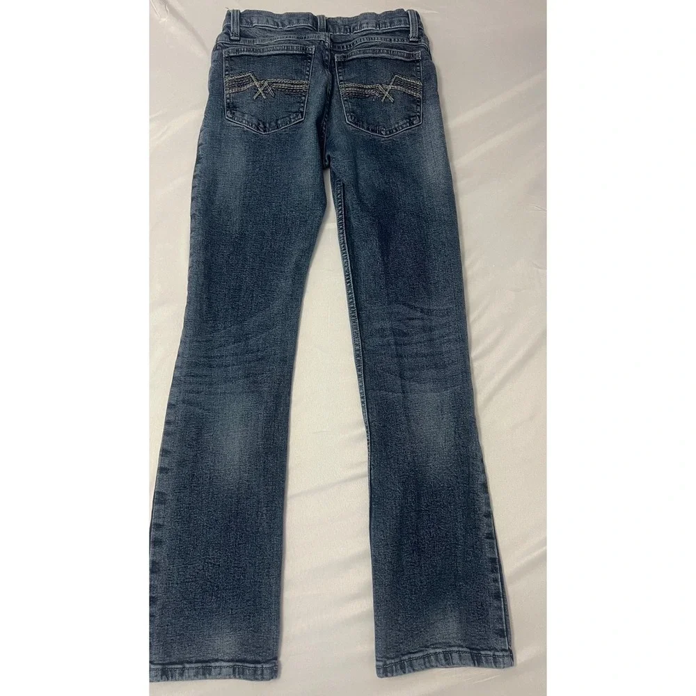Wrangler 20X Boys Bootcut Jeans Size 16 Regular Stretch Medium Wash Western